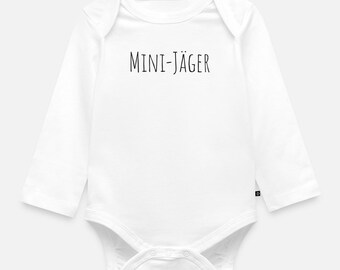 Body de bebé "Mini-Hunter" – Conjunto de cazador para bebé – Regalo para familias de cazadores – Body de caza – Body de bebé de manga larga – Motivo de caza para bebé