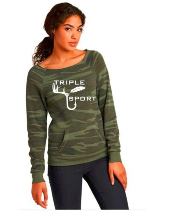 ladies camouflage sweatshirt