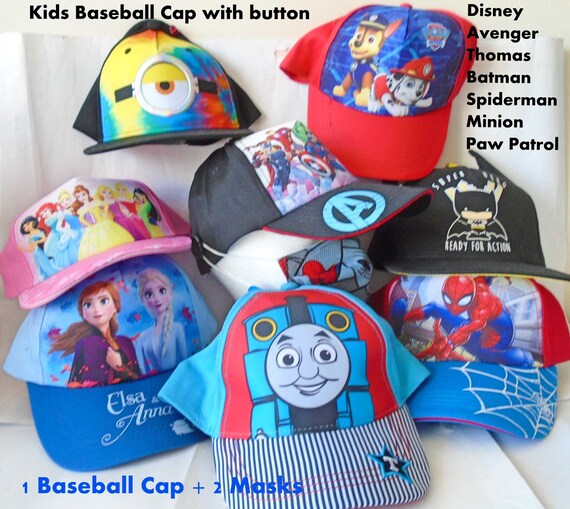 Baseball Cap With Button for Face 