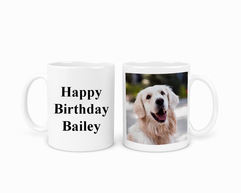 Personalised Photo Mug Unique Gift for him, gift for her, anniversary gift, christmas gift, secret santa gift, birthday gift Photo + Text (Back)