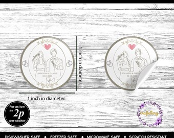 Custom Thank You Stickers: Personalized Wedding, Party Decals