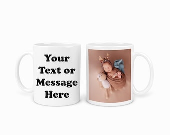 Personalised Photo Coffee Mug | Custom Text, Photo Gift