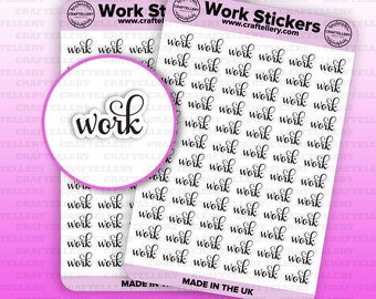 72 Work Stickers, Elegant Font Stickers, Work Stickers, Projects, Journal Sticker, Planner Sticker, Job Sticker, Scrapbook Sticker