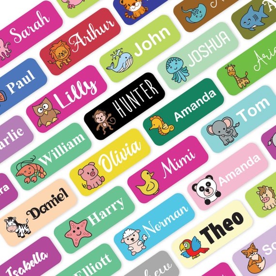 Personalised School Stickers: Waterproof Custom Name Labels