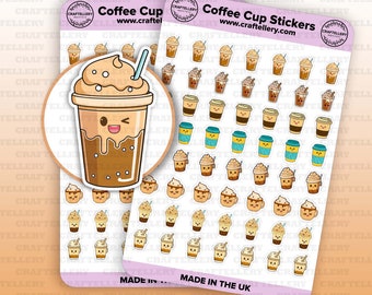56 Cute Coffee Cup Stickers, Coffee Cup Stickers, Different Emotion Coffee Cup Stickers, Cute Moods Coffe Cup, Moods Sticker