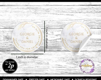 Custom Thank You Stickers: Personalized Round Decals
