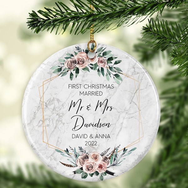 Mr and Mrs Ornament - Etsy