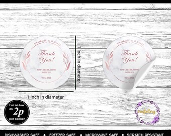 Custom Thank You Stickers: Personalized Round Decals