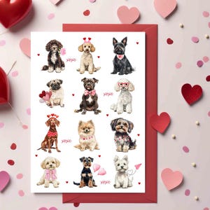 Dog card, love card, Valentine's Day card, Dog lover, Greeting card, I love you, Dog Valentine card, Dog, Card for dog owners, dog owner