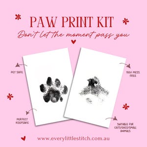 Inkless Paw Print Kit, Pet Memorial Keepsake, Paw print kit, Dog Memorial, Cat Memorial, Dog paw print, Cat paw print, Paw Kit
