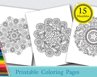 Floral Mandalas Coloring Pages For Adults