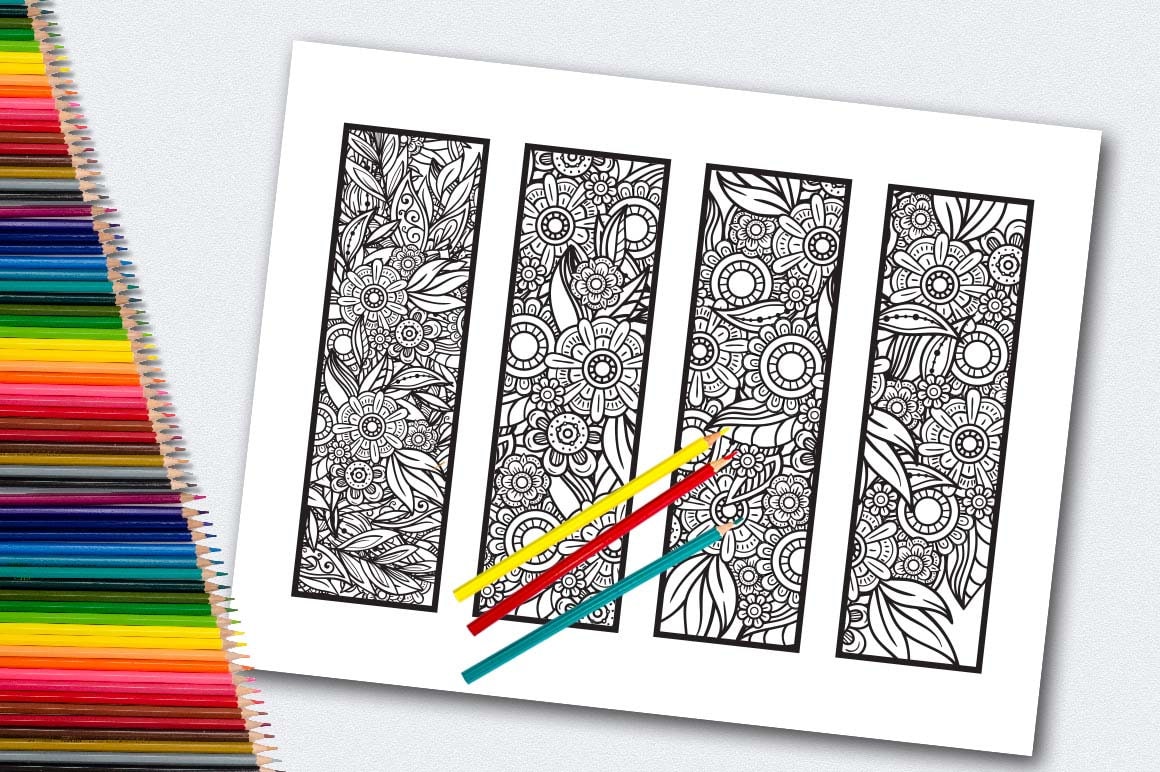 Bookmarks Printable Coloring Pages, Instant Download PDF - Etsy