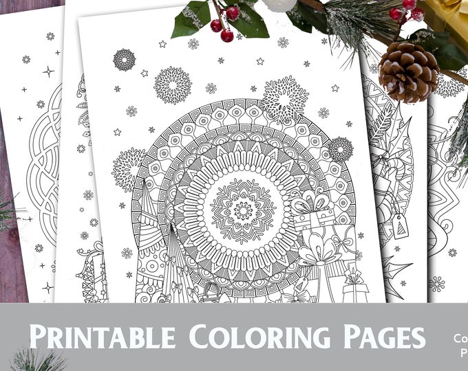 Music Coloring Pages for Adults 5 Printable Floral Coloring - Etsy