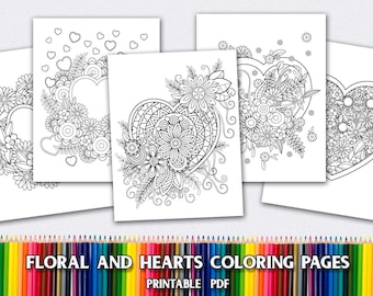 Heart Mandala Coloring Pages, Mothers Day Coloring Pages, Floral Coloring Pages.