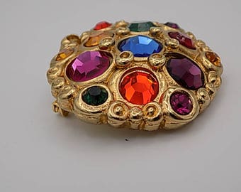 Broche Vintage Jacky De G Paris - Bijou De Couture Français élégant Pour Femme - Occasion