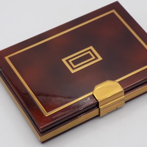 Gold metal minaudière, and enamelled in imitation of the scale, gold metal edry decoration, Vintage minaudière,Cadeau Vintage, gift woman
