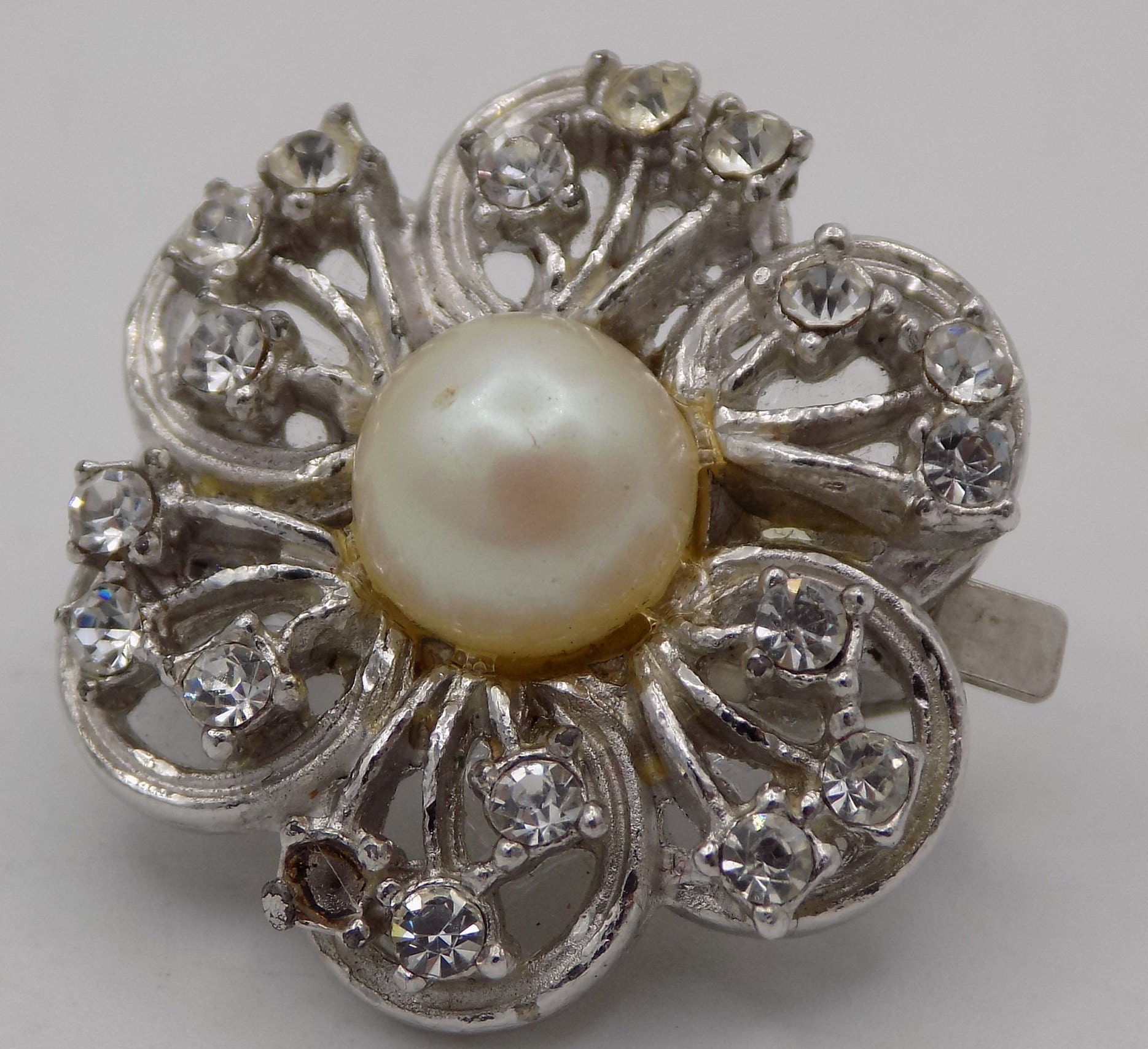 Rare Broche Ancienne Pince à Foulard - French Antique - Métal
