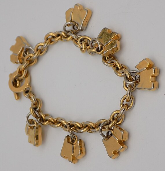 Bracelet Vintage Style Agatha Couleur Or - Maillons Originaux, état Impeccable