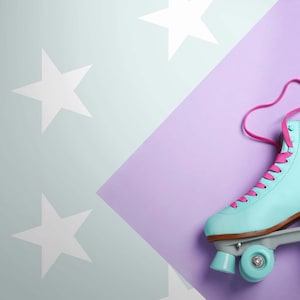 Vega Vinyl PVC Flooring, Stars Retro Floor Decoration, Colorful Floor Decor, DIY Flooring #5MF