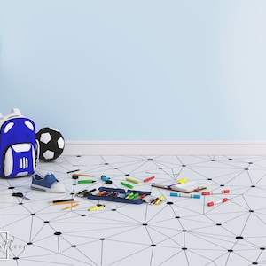Poly Vinyl PVC Flooring, Linoleum Flooring, Modern Scandinavian, Floor Covering #15V