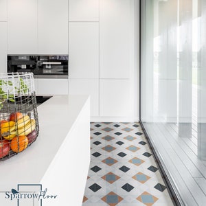 Croft Vinyl PVC Boden, Boho Vinylboden, Talavera Muster, DIY Bodenbelag #32TL