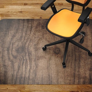 Chair Mat Dark Wood Chair Pad, Splash Mat, Office Office Chair Mat, Chair Floor Protect, Indoor Mat Carpet Room, Waterproof Carpet