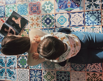 Lisbon Vinyl PVC Flooring, Modern Vinyl Flooring, Talavera Pattern, DIY Flooring #4TV