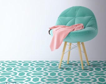Trellis Vinyl PVC Flooring, Retro Floor Covering, Old Style Flooring, Floor Decoration #25R
