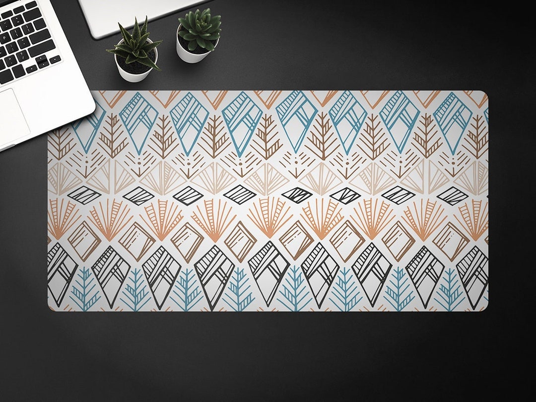 Computer Table Mat Design Boho Ethnic Computer Desk Pad, Table Protection, Trendy Workspace ...
