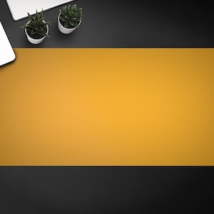 Dark Yellow  Computer Desk Pad, Desk Protective Mat, Office Ornament, Table Protector Accessories, Custom Desk Mat,  Home Office Decor