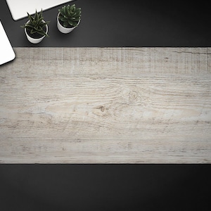 Gray Natural Wood  Computer Desk Pad, Keyboard Pad, Desktop Blotter, Furniture Protection, Various size,  Home Office Decor Mat For Laptop