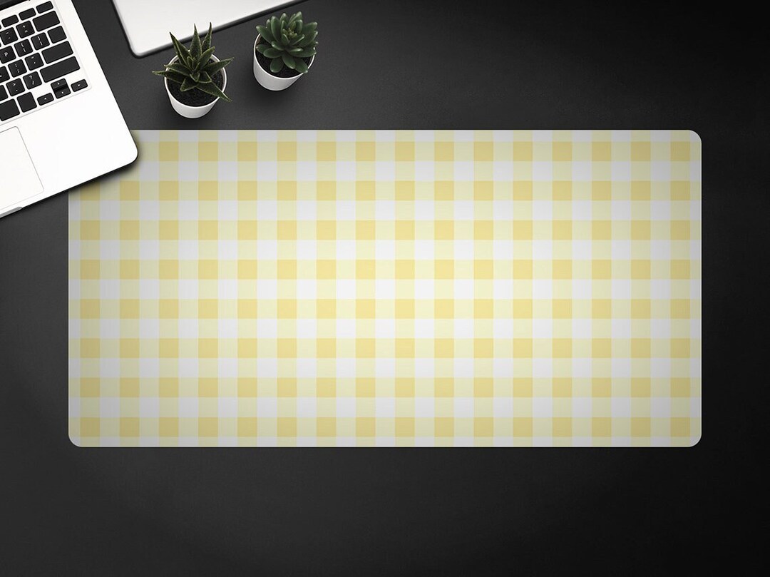 Yellow Shape Computer Desk Pad, Table Protection, Trendy Workspace ...