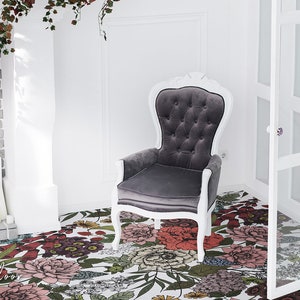 Florina Vinyl PVC Flooring, wykładzina podłogowa do pokoju dziecięcego, podłogi kwiatowe, wykładzina podłogowa nr 5N