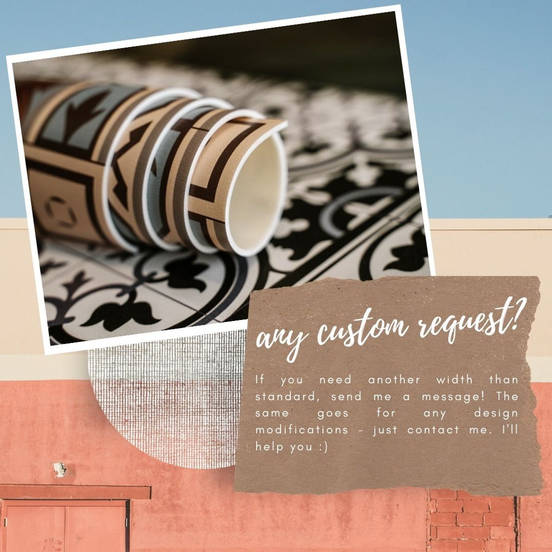 Lagos Vinyl PVC Flooring Boho Floor Covering Tile Vinyl Etsy