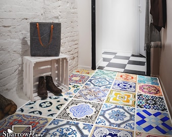 Korfu Vinyl PVC Flooring, Floor Decor, Talavera Decor, DIY Flooring #10TV