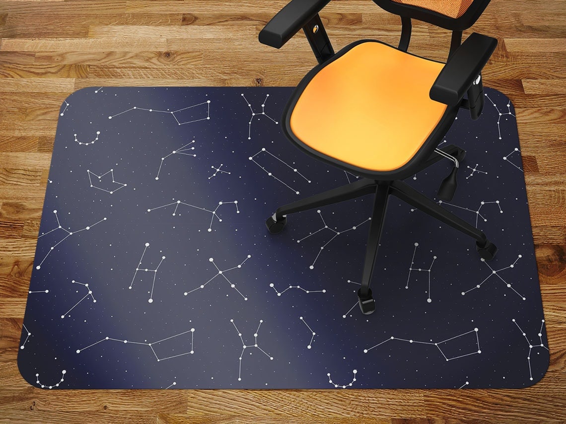 Chair Mat Constellations Carpet, Office Mat, Floor Protect, Kids Play Area Waterproof Carpet