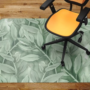 Chair Mat Smooth Leaves Chair Pad, Splash Mat, Office Office Chair Mat, Chair Floor Protect, Indoor Mat Carpet Room, Waterproof Carpet