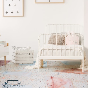Quartz Vinyl PVC Flooring, Scandinavian Vinyl Flooring, Terazzo Pattern, Floor Covering #19ST