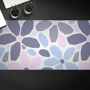 Simple Floral Pattern Desk Mat, Desk Protective Mat, Office Ornament, Table Protector Accessories, Custom Desk Mat,  Home Office Decor