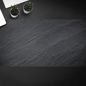 Black Rugged Marble Desk Mat, Table Protection,  Trendy Workspace, Keyboard Pad, Custom Desk Mat,  Home Office Decor Mat For Laptop
