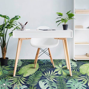 Monstera Vinyl PVC Flooring, Floor Covering, Botanical Floor Covering, DIY Flooring #6N