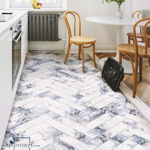Azzurro Vinyl PVC Boden, Bodendekoration, Talavera Dekoration #12TL