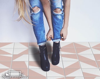 Zoe Vinyl PVC Flooring, Boho Floor Covering, Azulejos Floor Decor, DIY Flooring #38TL
