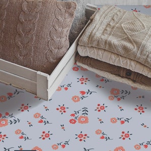 Cottage Vinyl PVC Boden, Bodendekoration, Blumige Böden, Bodendekoration #5F