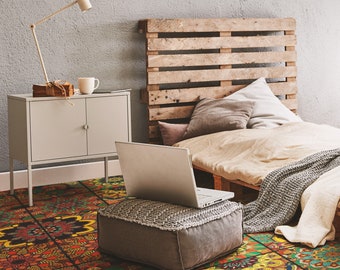 Porto Vinyl PVC Flooring, Boho Vinyl Flooring, Azulejos Floor Decor, Floor Covering #6TV