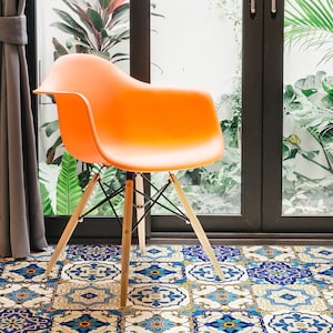 Beja Vinyl PVC Flooring, Retro Vinyl Flooring, Tile PVC Floor, DIY Flooring #7TV