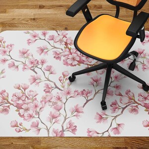 Chair Mat Cherryblossom Chair Mat Carpet, Office Chair Mat, Chair Floor Protect, Kids Play Mat, Indoor Mat Carpet Room, Waterproof Carpet