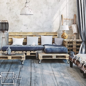 Platform Vinyl PVC Flooring, Wooden Vinyl Floor, Minimalistic Floor Decor, DIY Flooring #11W