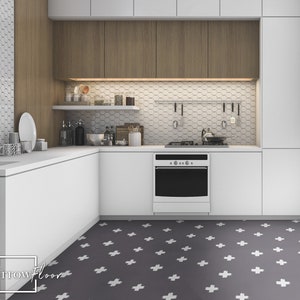 Cross Vinyl PVC Flooring, Scandinavian Vinyl Flooring, Designer Floor, Floor Covering #28MF