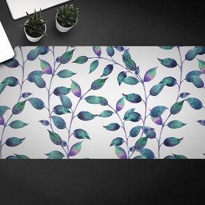 Purple Twigs  Computer Desk Pad, Desk Protective Mat, Office Ornament, Table Protector Accessories, Custom Desk Mat,  Home Office Decor